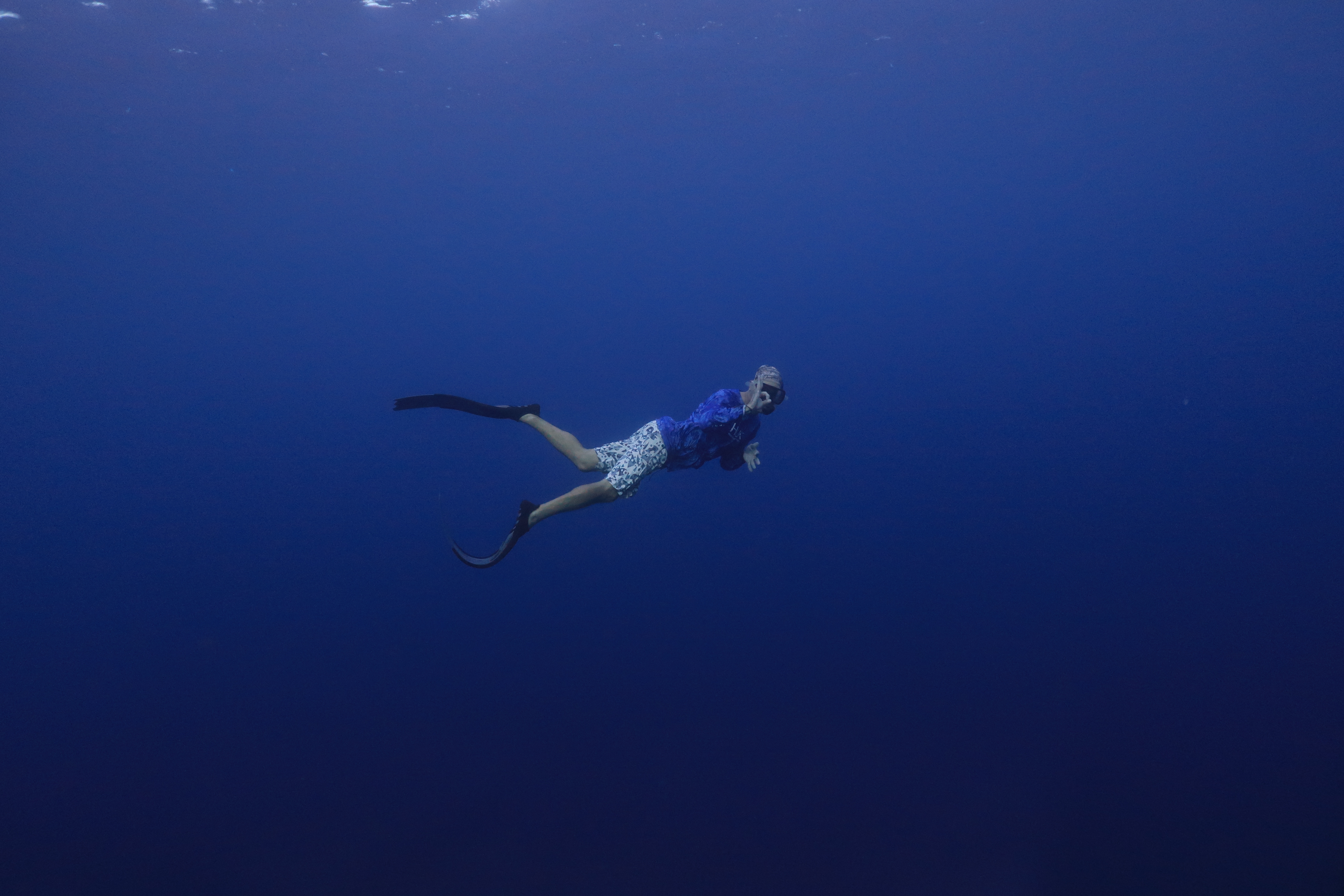 Field excursion to Klein Bonaire - The Chair of the Meeting demonstrates his excellent freediving skills